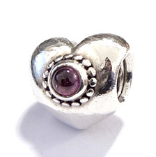 Pandora Charm Herz Rhodolith