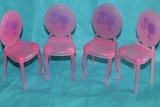 BARBIE MÖBEL K11 KÜCHE ESSZIMMER STUHL KÜCHENSTUHL 4 STÜCK ESSZIMMERSTUHL RAR