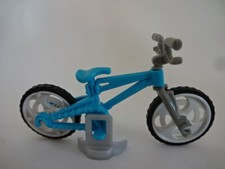 Miniatur Motorrad " Räder " BMX Rad Blau / Weiße Felgen - 80 mm
