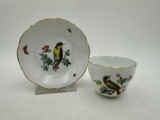 MEISSEN - Vogel Dekor - Espresso- / Mokkatasse mit Untertasse - TOP - 1. Wahl