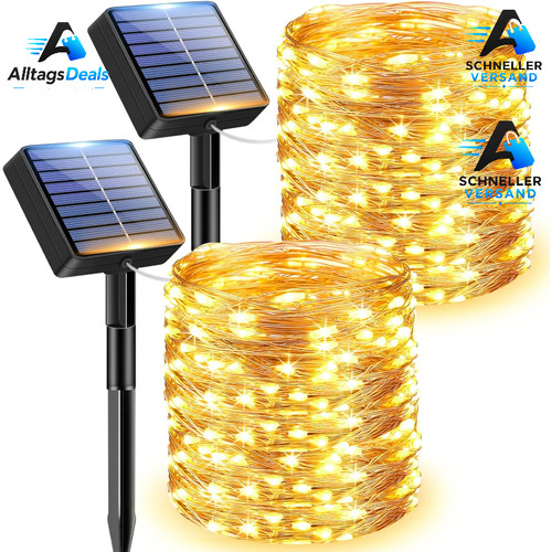 Solar lichterkette außen 12m - solar,