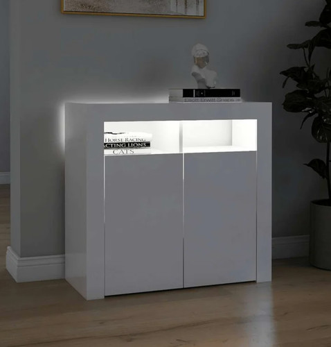 Sideboard weiß 80x35x75cm rgb - sideboard,