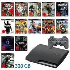Playstation PS3 Slim 320GB + 1 Original Controller + 5 Spiele, Zustand: sehr gut