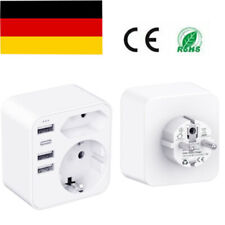 Adapter Steckdose mit USB, 5V / 3.4A Steckdose,Steckdosenleiste 3 und 1 USB-C ,