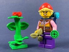LEGO® Wanderer Camper Backpacking Rucksack Pflanze Wald Frau Kleeblatt Figur #2