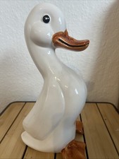 Porzellan Ente – handbemalt Vintage Keramik Tierfigur Deko