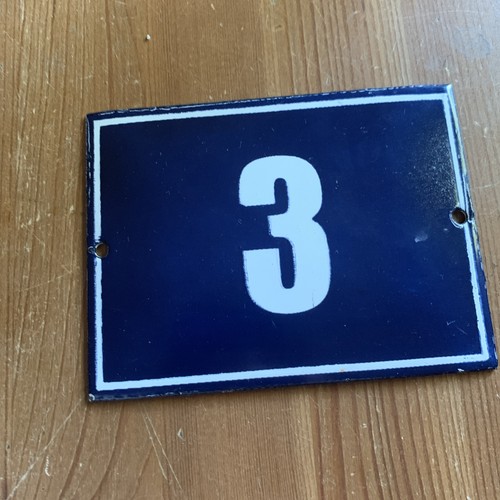 Emaille schild hausnummer - emaille,