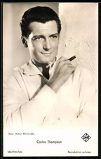 Schauspieler Carlos Thompson mit Zigarre in der Hand, Ansichtskarte 