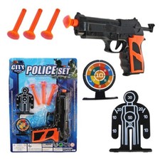 Pfeilpistole mit Saugnapf Pfeilen auf Karte - 6-teilig Spielzeug Pistole