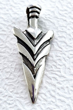 Wikinger Pfeilspitze Anhänger Amulett 925 Sterling Silber 22 mm  MASSIV Stärke