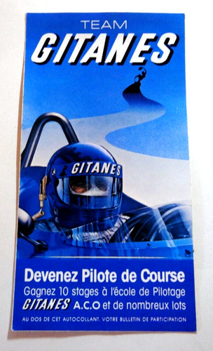 Werbe aufkleber team gitanes - team,