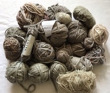 Wollreste Taupe -Töne, Lang