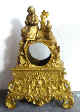  Originales schweres dickwandiges Bronze Gehäuse Pendule Kaminuhr ~ 1840 