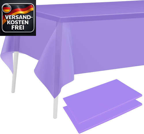 Lila kunststoff tischdecke - lila,