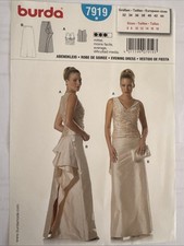 Schnittmuster  Burda 7919 Kleid Braut Abend Größe 32 bis 44 USA 6-18