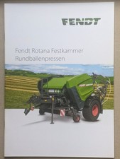 FENDT Rotana Festkammer Rundballenpressen Traktoren Prospekt Schlepper Bulldog