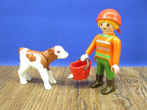 Bäuerin mit kalb - bäuerin, &