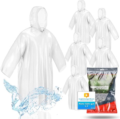 Regenjacke transparent - 8x,