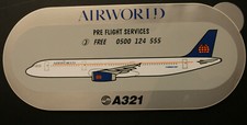 Airbus  Aufkleber " Air World "  A 321