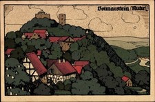 Steindruck Ak Volmarstein Wetter an der Ruhr, Gesamtansicht, Burg - 3693407