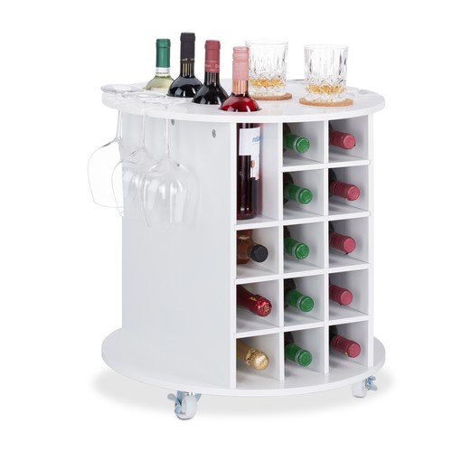 Weinregal weiss barwagen für - weiss,