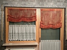 2 Stück Raffrollo mit Klettband Rollo Fensterdeko Orient Fenster Vorhang