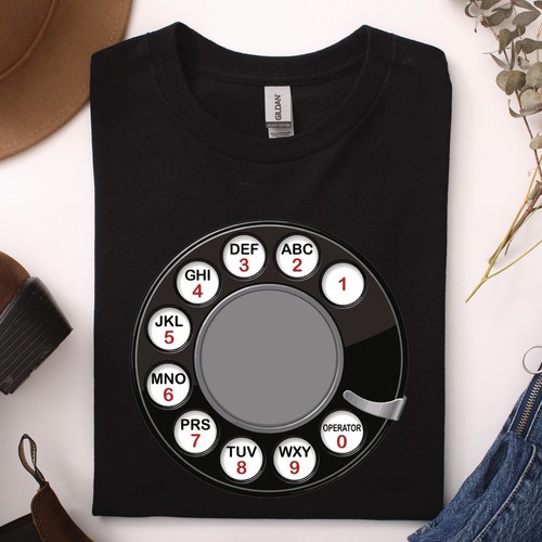Retro telefon shirt vintage - telefon, t-shirt