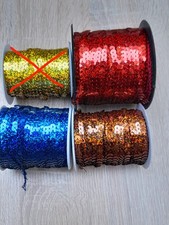 ab 2m - Paillettenband - Blau