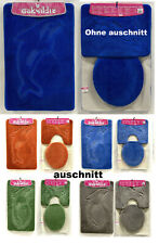 Badgarnitur Badteppich Badezimmergarnitur 3-Teilig Set 85 x 55cm WC Vorleger