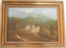 ÖLGEMÄLDE  " SCHLOSSRUINE -