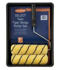 Lynwood Twin Tiger Streifen Roller Farbtablett Set 9" gewebte Hülle großer Flor Kit