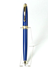 Luxus-Dreh-Kugelschreiber:"CABOUCHON", Metallgehäuse Blau/Gold veredelt.  (F24)