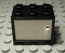 Lego Schrank 2x3x2 Schwarz mit Weisser Tür                                (2477)