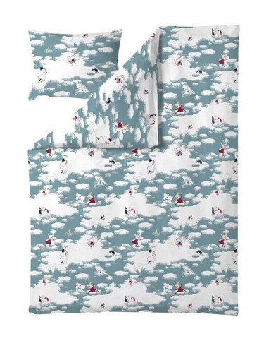 Moomin bettbezug kissenbezug - bettbezug,