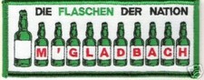 Anti Gladbach Aufnäher + FLASCHEN.. + Fan Weste Kutte Patch Sammler Stadion alt