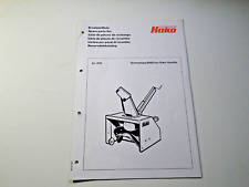 Ersatzteilliste Schneefräse (6180) Hako Profi und S Variette Original Hako