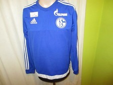 FC Schalke 04 Adidas Spieler Sweatshirt/Pullover 2014/15 "Gazprom" Gr.M TOP