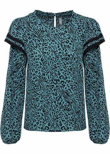 Bluse matt kobalttürkis - gr,