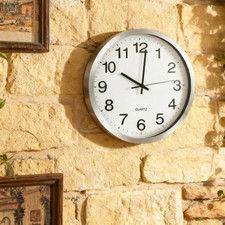 12" Edelstahl Wanduhr