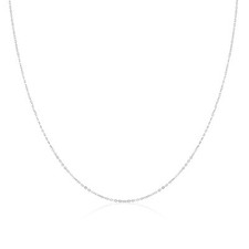 9K Weißgold Gehämmert Trace Kette 40,6 - 61 cm (16 - 24 Inches)