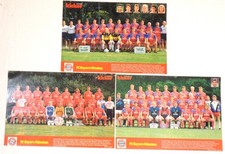 3 Kicker Team Poster - FC Bayern München - Saison 90/91-91/92-94/95