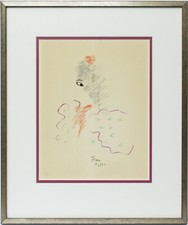 Farblithographie Jean Cocteau