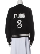 2018 Christian Dior J'Adior 8 Intarsien Schwarz Kaschmir Pullover Gr. FR 38