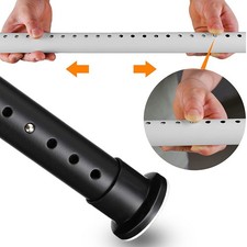 Teleskopstange 50-410cm Duschvorhangstange Universal Edelstahl Ohne Bohren