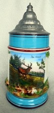 ALT Humpen Bierkrug Jagd Am