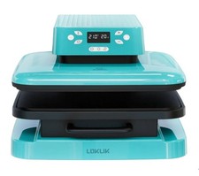 LOKLiK Transferpresse 38x38 cm Auto Heat Press blau Textilien selber bedrucken