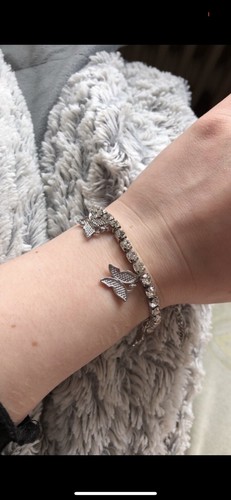 Armband glitzer schmetterlinge - armband,