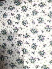 Tischdecke, 150 x 125 cm, ecrue, blaue Blümchen, Baumwolle, neu