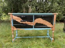 Sideboard Flurschrank Barschrank Minibar Vintage mit Blattkupfer Kriedefarbe