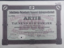Alte Aktie Schultheiss